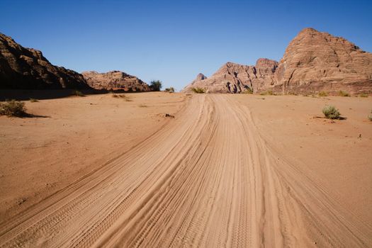 Desert Wadi Rum. Jordan