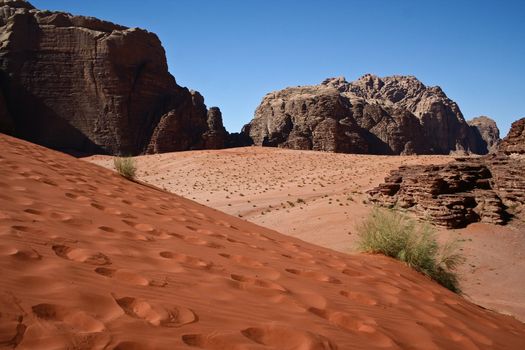 Desert Wadi Rum. Jordan