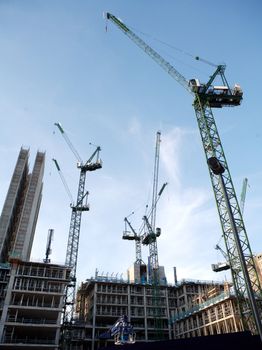 Construction site in the city, general view