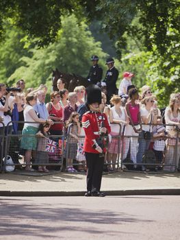 London royal guards at the Trooping of the Colour