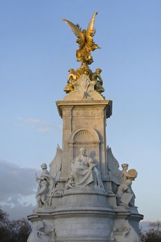 Queen Victoria memorial statue at Buckingham Palace, London