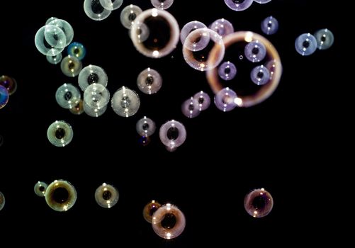 A colorful background of bubbles of varying sizes