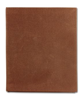 Cover of brown notebook isolated on white background