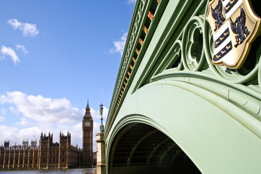 Parliament and bridge, London, England