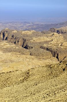 Rocky desert of southern Jordan in Asia