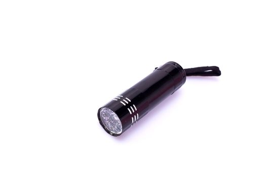 black LED torchlight on white background