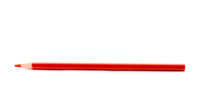 Red pencil isolated on white