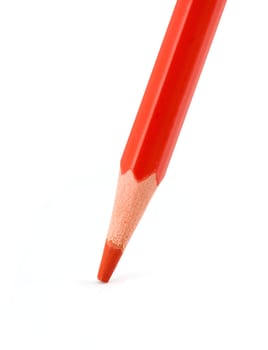 Red pencil isolated on white