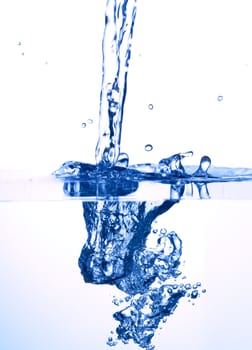 photo of water spalsh on white background