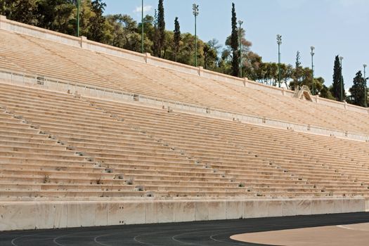 Panathenian Stadium (Panathinaiko Stadio, also known locally as Kallimarmaro), marble athletics stadium built in 1896 for the first modern Olympic Games, occupying the same exact site of the original Panathenian Stadium built in the 4th century BC.