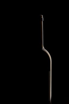 food series: red wine bottle over black