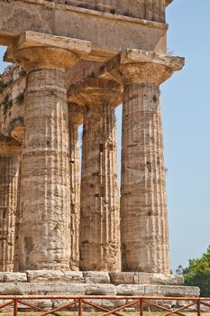 The main features of the site today are the standing remains of three major temples in Doric style, dating from the first half of the 6th century BC