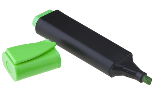 a highlighter green on white background