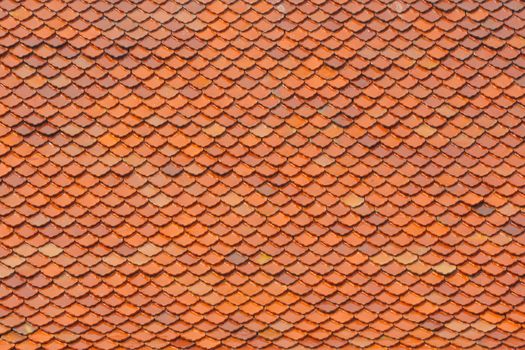 The roof tile pattern styled Thai temple, Bangkok, Thailand. 