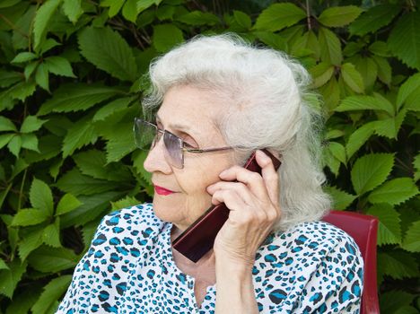 Mature woman talking on a mobile phone