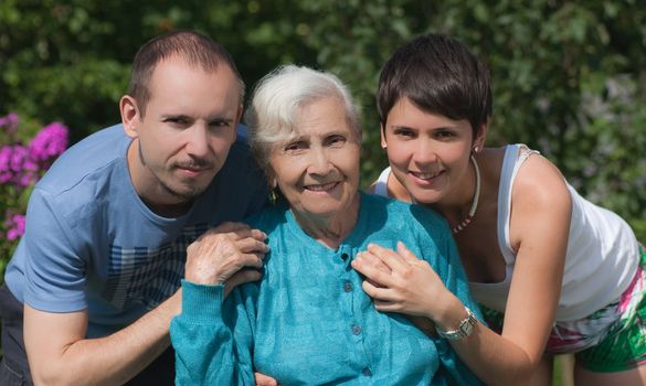 Grandmother and grandchildrens of adults