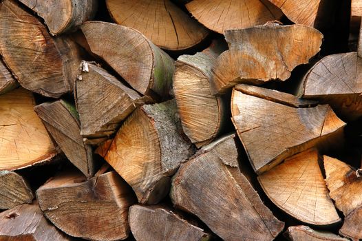 Wood piles background