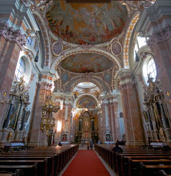 Interior of cathedral in Innsbruck