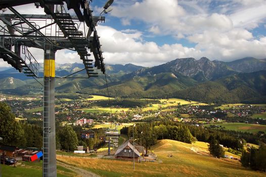 A chair-lift in Tatra Mountains