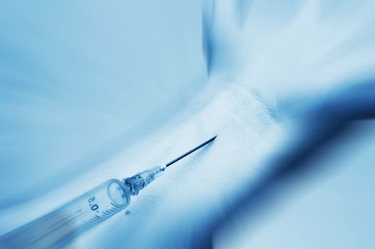 Injection of a drug in a vein conceptual image.