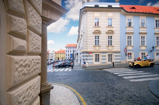 Prague. Old architecture, charming street view