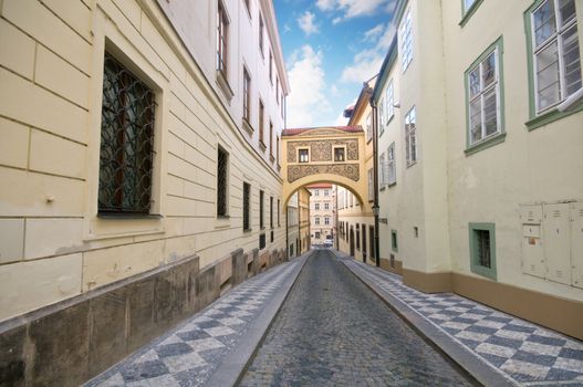 Prague. Old architecture, charming street view