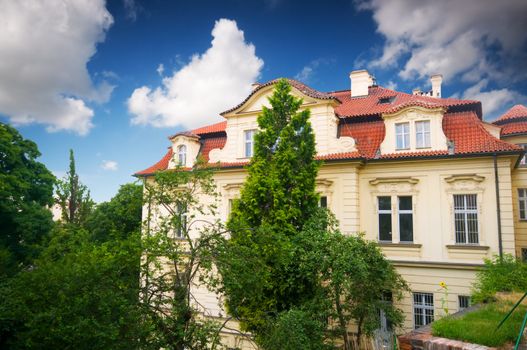 Prague. Building at the old town colorful picture