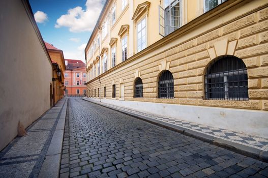 Prague. Old architecture, charming street view