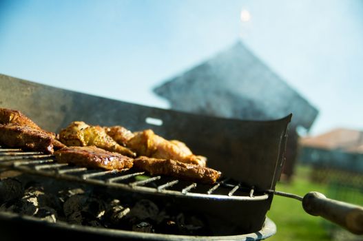 Cooking on the barbecue grill