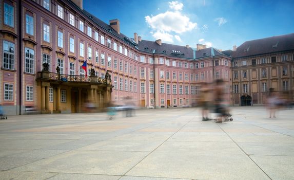 Prague's castle, 3rd yard. Balcony is occasionaly used by President for speeches