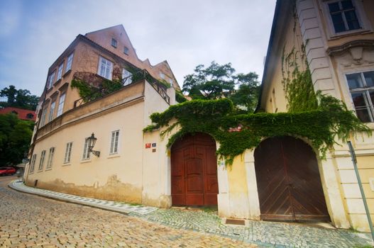 Prague. Old, charming street and buildings