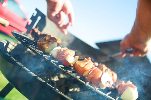 Cooking on the barbecue grill