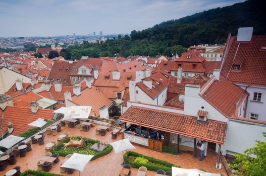 Prague, Mala Strana. View from Hradcany.