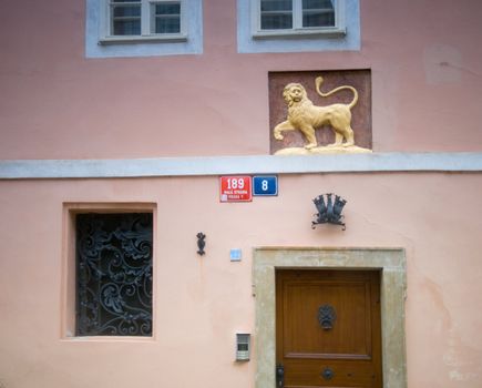 Building with ornaments in Prague