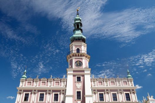Town Hall in Zamosc, Poland. Historic building