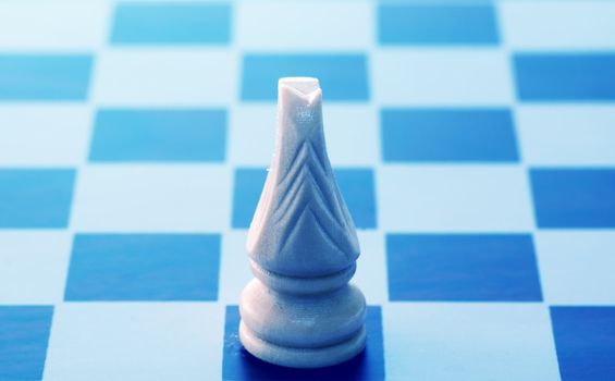 Chess game conceptual image with one knight