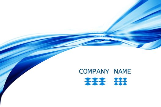 Abstract blue wave template with space for your text