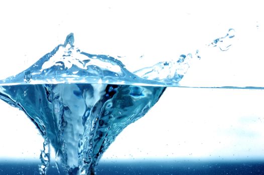 Fresh water splash on white background