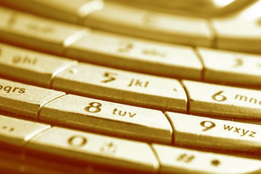 A close-up of mobile keyboard. Conceptual image
