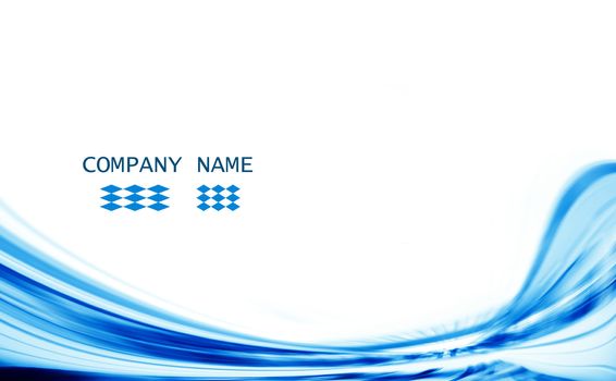 Abstract blue wave template with space for your text