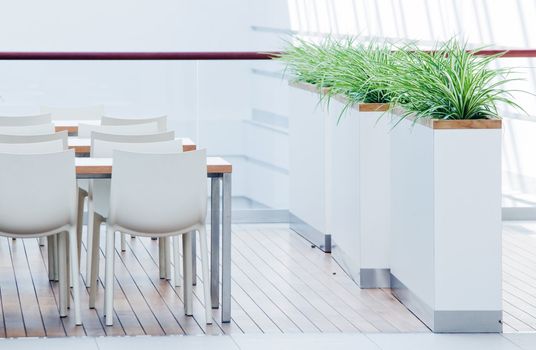 Modern restaurant interior. Very spacious and clean