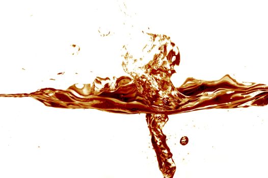Cola splash on white background