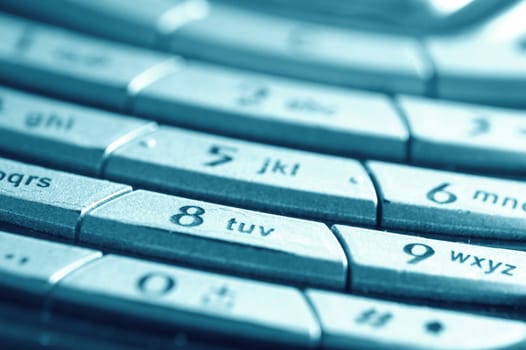 A close-up of mobile keyboard. Conceptual image
