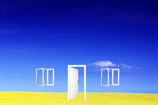 Door to new world. Ready to use or edit