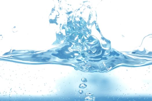 Fresh water splash on white background