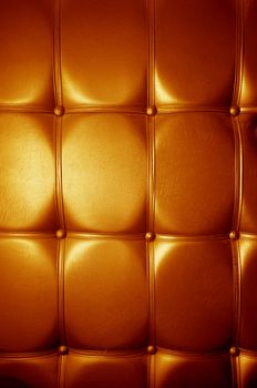 Luxury genuine shining leather. Golden color. Useful as a background
