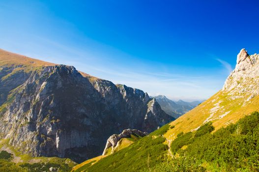 Mountains landscape. Tatra colorful picture
