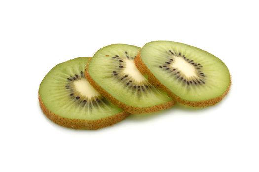 kiwi slices isolated on a white background