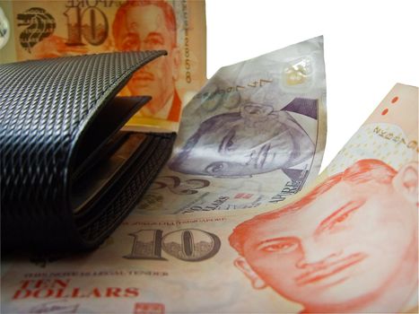 Wallet with singapore dollars