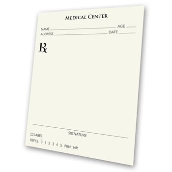 A blank prescription pad - a great ad concept.  A prescription for a better business, or a prescription for success.  Use your imagination, and insert your own handwriting font.